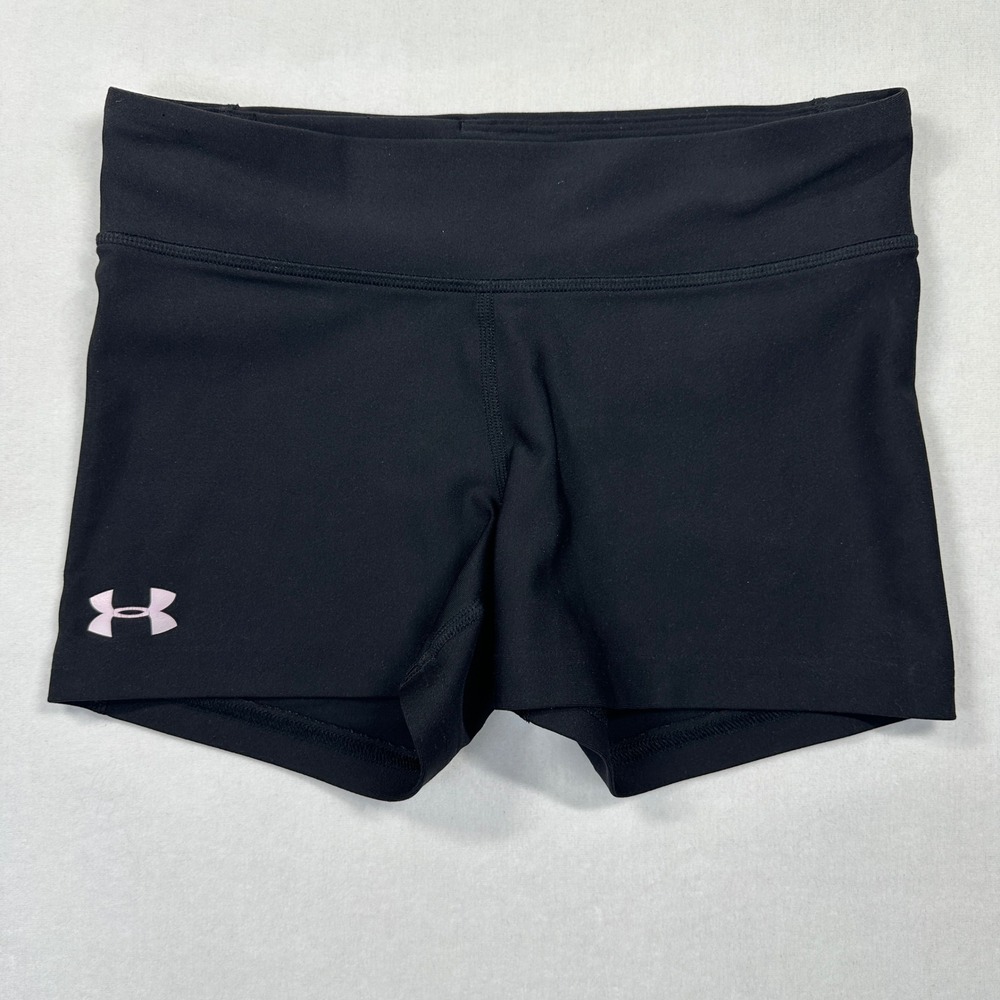 Under Armour Compression Shorts Small Black HeatGear Athletic Gym Yoga Sporty S